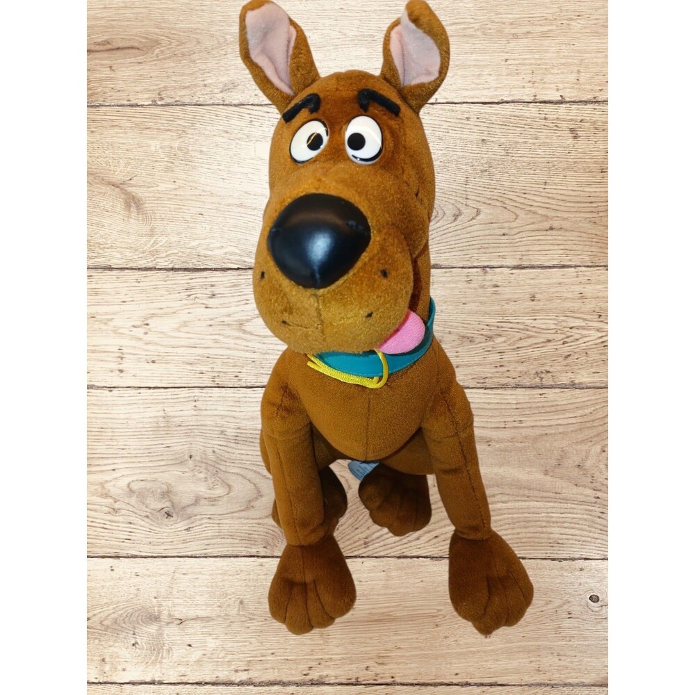 Vintage Scooby Doo Plush Toy by Applause, 13 inches, Brown w/ Iconic Pink Tongue